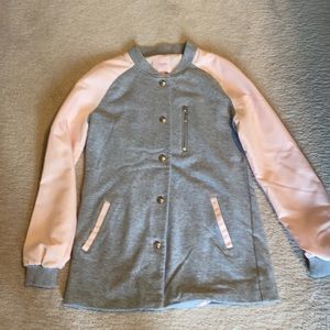 Candie’s pink and gray jacket size small
